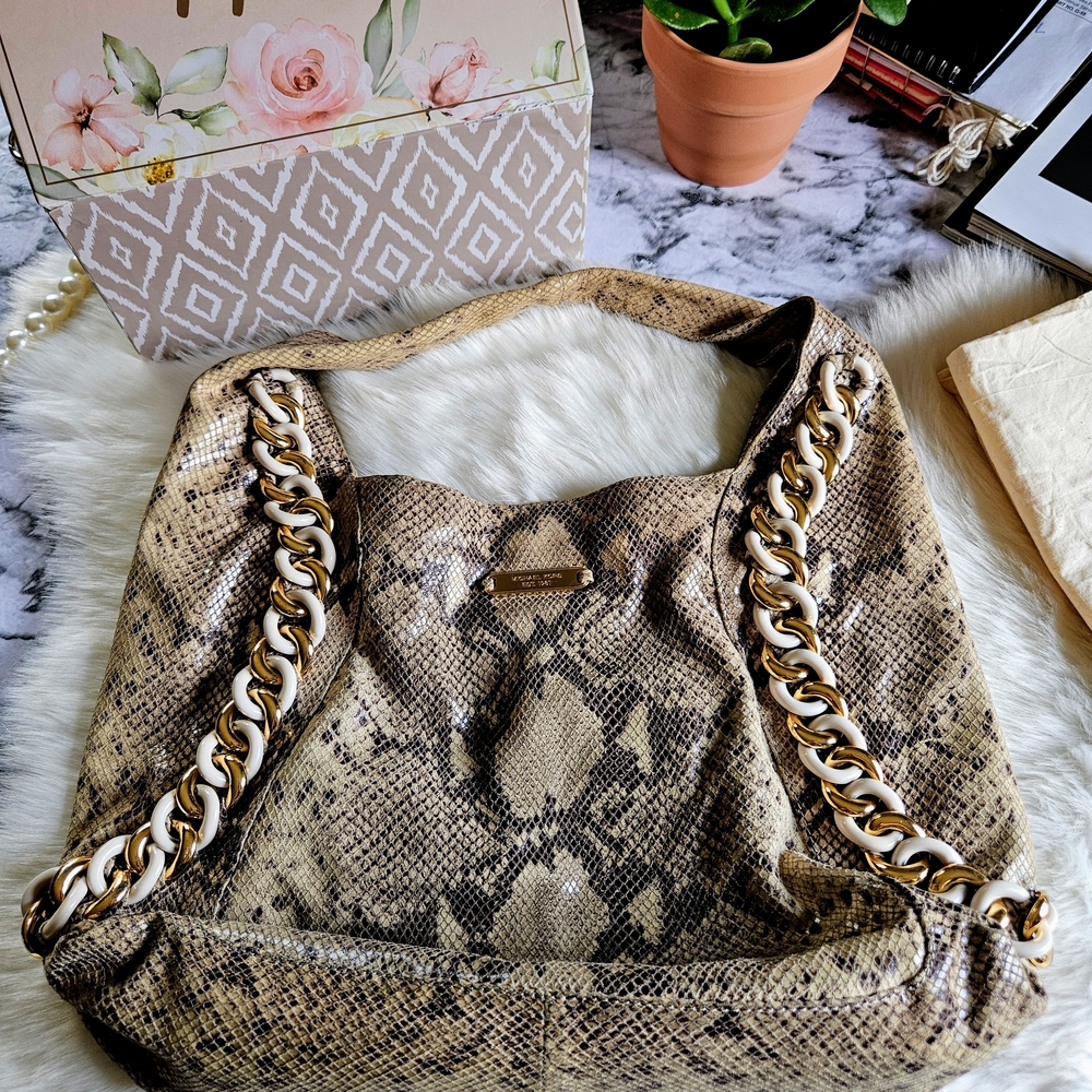 Snakeskin Patterned Women's Bag